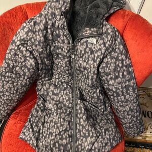 The North Face Kids Gray Puffer Jacket Reversible XL 18